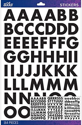 Black Futura Bold Large Sticko Alphabet Stickers