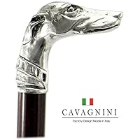 Spazierstock Holz Silber Zinn Griff schwarz elegant Hand gefertigt in unserem Labor Cavagnini solide und robuste Stick Modell Mermaid Damen Orthopäde