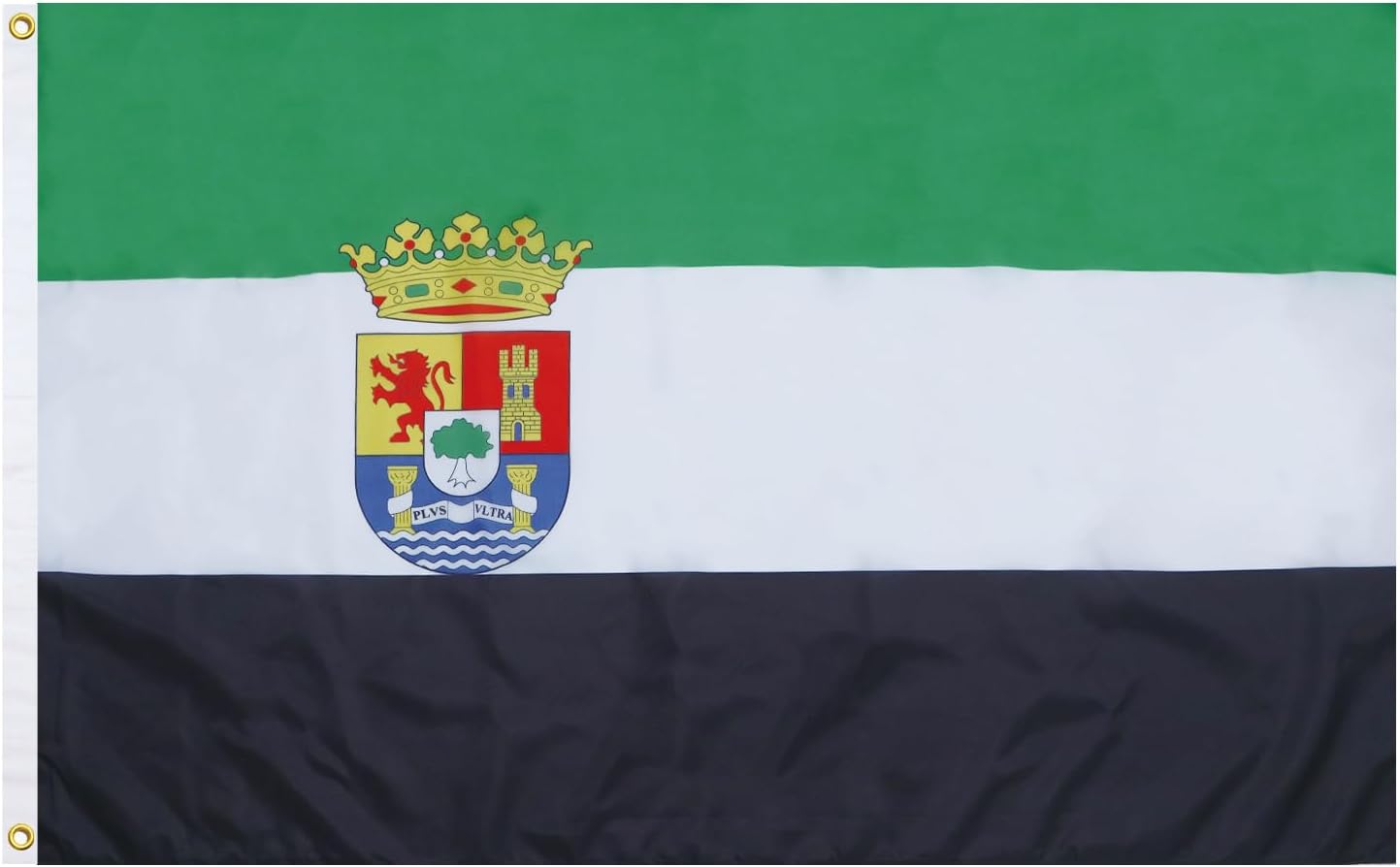 AZ FLAG - Bandera Extremadura - 90x60 cm - Bandera Extremeña 100% Poliéster Con Ojales de Metal integrados - 50g - Colores Vivos Y Resistente A La Decoloración