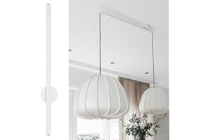 ‎LIGHTSWING Lightswing® Twin Aufhängesystem für zwei Hängelampen - Matt Weiss - 90 cm - Beweg deine Hängeleuchte Mühelos - Einfache Installation - Hängelampe Esstisch - Pendellampe Verstellbar - Hängeleuchte