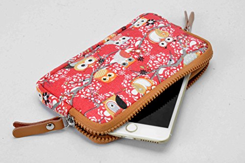 6 Zoll eBook Reader Tasche aus robusten Segelstoff bis zu einer Größe von 170x120mm „rotes Shopping“ - 5