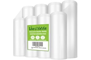 ‎VACYAYA VacYaYa 8 Folienrollen (4)20x600cm und (4)28x600cm Vakuumierrollen für Lebensmittel,BPA-Frei Vakuumierbeutel Sous Vide Beutel Folien für Vakuumierer und Folienschweißgeräte Geeignet