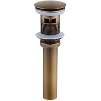 Doyime Retro Einfach Design alle Messing Deko Pop Up Ventil Ablaufgarnitur Push Open Technik Waschbecken Ablauf mit…