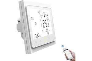 MoesGo Termostato Calefacción WiFi para Caldera,Termostato Inteligente de Ambiente Programmabile Compatible con Alexa Echo/Google Home,Control con Smart Life/Tuya App