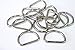 Produktbild D-Ringe-Halbringe, 10 Stück 25x16,5x3mm *verchromt* für 25mm Gurt/Band geeignet.