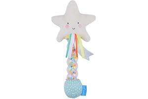 Taf Toys Star Rainstick Baby Rattle Toy Gift. Easy Grip Handle with Ribbons. Sensory Rain Stick Rattle. Suitable for Boys & Girls from Birth