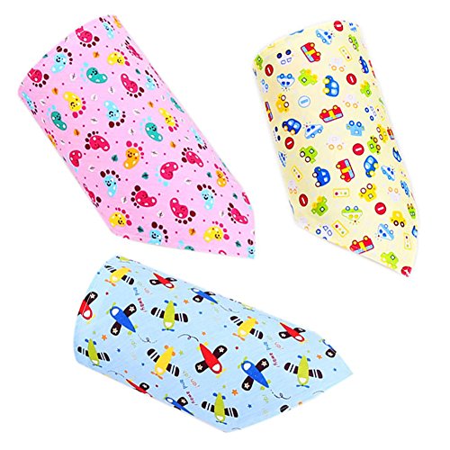 Set Of 3 Baby Cute Bandana Drool Bibs Unisex Cotton ( NO: 5 . 6 . 7 )