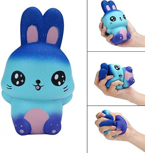 Sunday77 Stress Reliever Toy, Newest Novelty Sticky Slow Rising Squeeze Toy Starry Cute Rabbit Squishies Scented Squishy Gift Home Kawaii Toy Key