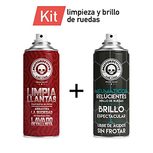 Motorrevive - Kit Limpia Llantas + Abrillantador de Neumáticos