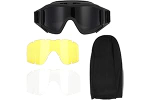 SyangKaitian Occhiali Tattici d'Assalto, Occhiali Militari Occhiali di Sicurezza Occhiali Softair Occhiali Militari per la Protezione degli Occhi, Occhiali Airsoft Paintball Sci Antipolvere Occhiali A