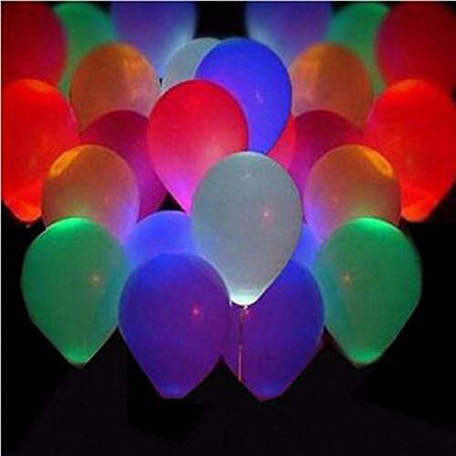 LED Illuminating Colour Changing Light Up Balloons for Weddings Parties Celebrations Decorations(Colourful 10Pcs)