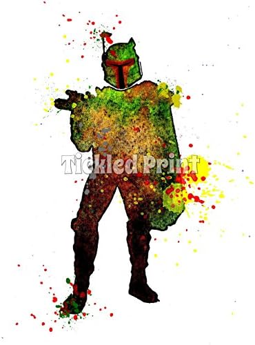 Art Print Star Wars Boba Fett Figure Personalised Christmas Xmas Birthday Gift 8x10 / A4 / 10x12 / 12x16 / A3 / 16x20 / A2 / 24x30