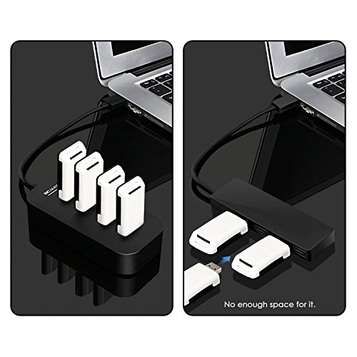 USB Hub, BC Master 4-Port USB 3,0 Splitter mit LED Licht Super Speed Datenübertragungsraten bis zu 5Gbps für Macbook, Laptops, Ultrabooks und Tablet PC - 3