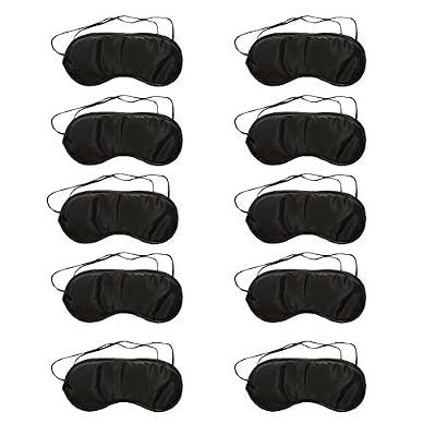 Cosanter 10 X Noir Masque de Voyage Anti Fatigué Masques de Sommeil Anti-lumière Bandeau de Nuit pour Dormir Repos