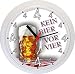 Produktbild Lucky Clocks Bieruhr KEIN BIER VOR VIER 4 MASS lustige und originelle Wanduhr für Biertrinker Bierfans für jeden Anlass mit jeder Beschriftung und jedem Vornamen Namen erhältlich auch ganz neutral
