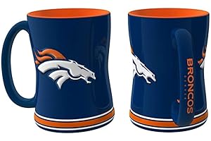 BOELTER BRANDS Boelter Denver Broncos Kaffeetasse mit geprägtem Logo, 425 ml