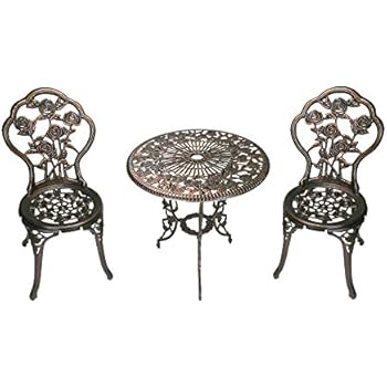 Amazon.de: Oakland Living 3-teilig Rose Bistro Set mit 57 Aluminiumguss