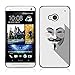 Produktbild CASETOPIA / Anonymous Guy Fawkes Mask / HTC One M7 / Schwarz Hart Schutz Hülle Schale Case Cover