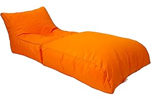 HH Home Hut Beanbag Bed Chair Indoor And Outdoor Extra Large Oversized Gaming Seat XXXL Garden Adult Bedroom Weather Resistant (Waterproof) Orange