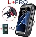 Produktbild LK30L PLUS PRO Universale für ALLE SMARTPHONES Fahrrad Motorrad Handy Lenkertasche bis ca. 6,0“/15,24cm Display Größe + 1-Klick Halterung + anpassbare „Schuma“-Einlage + Micro USB zu USB 2x90° Kabel, z.B: iPhone 7, 7S plus, Samsung S8 Plus