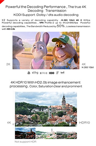 Android 6.0 TV Box, SEGURO X2 KODI 16.1 Streaming Media Player Amlogic S905X Quad Core 2GB+8GB eingebaute WIFI mit vorinstallierte Add-ons - 6