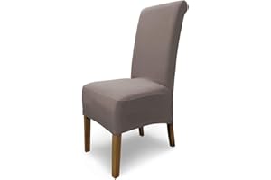 SCHEFFLER-Home Stretch Stuhlhusse Emma | elastische Stuhlabdeckung aus Baumwolle | Stuhlhussen Schwingstühle | Spannbezug mit Gummiband | Elegante Stuhlbezüge