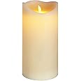 Eldnacele Large Flameless Candles Flickering with Timer(5"x 10"), Battery Operated Moving Wick Real Wax LED Pillar Candle for Wedding Party Church Home Indoor Decor