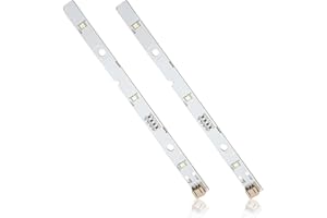 EASYBYMALL Striscia LED per frigorifero, 2 strisce di luci a LED, compatibili con Rongsheng per HISENSE Frigorifero Sostituzione LED Strip Light, MDDZ-162A 1629348 1529227 DC12V, Bianco fresco 10.000K ~ 12.000K