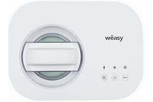 Wëasy YUM135 Gelatiera da 1L,Pronta in 60 minuti, Spegnimento Automatico,100W,Pannello di Controllo Touch,Funzione di Mantenimento del Freddo