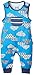 Kite Kids Baby-Boys Clouds Striped Dungarees, Blue, 12-18 Months