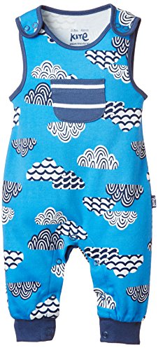 Kite Kids Baby-Boys Clouds Striped Dungarees, Blue, 12-18 Months