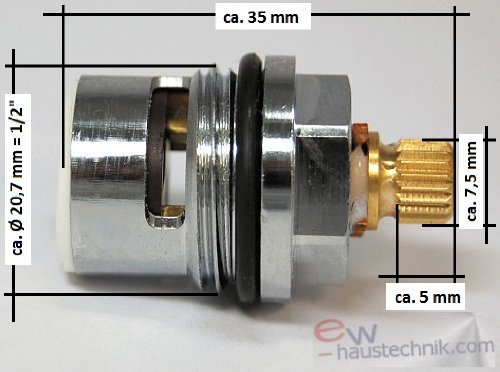 KLUDI 75222 Multi-Geräte-Oberteil Ersatzventil für Geräteanschluss - 4