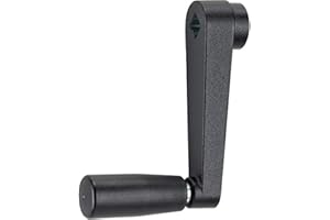 Halder 24330.0422 Manivelas/Zinc Fundido a presión, Black Textured Matte, l=64 mm/s=10 mm