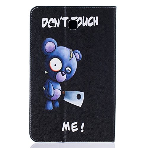 Galaxy Tab E 9.6 Hülle Case,Galaxy Tab E 9.6 Ledertasche,Ukayfe Muster Schutzhülle Leder Tasche für Samsung Galaxy Tab E 9.6 Zoll SM-T560, Niedlich Bär Malerei Slim Fit Folio PU leder Flip Cover im Bookstyle Kunstleder Schutzhülle Cover Tasche mit Ständer für Samsung Galaxy Tab E 9.6 Zoll SM-T560 mit 1 x Schwarze Eingabestift (Don’t Touch Me) - 2