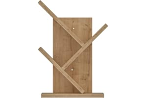 SECENART Secen London Tree Desktop Bookshelf Desk Bookcase Display Book Rack 2 Tier Tree Bamboo Shaped Counter Top Bookcase Organizer Table Storage Adjustable Freestanding for Home Office Living Room