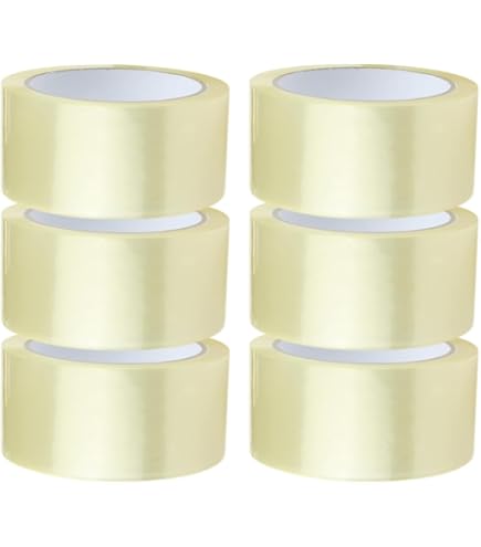 Cennet Packing Tape For Parcel And Boxes- Strong Rolls Of Heavy Duty Sticky Waterproof Duct Sellotape Brown Fragile Clear Caution Packaging For Moving House 6 Clear 48mm X 50m - View #4