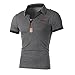 Produktbild Committede Neueste Modell Herren Poloshirt Kurzarm Klassisches Basic T-Shir hochwertigem Sweatshirt Kurzarmshirt blusen Streetwear Casual T-Shirt mit Knopf Druck Freizeithemd