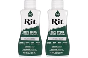 CRAFT COUNTY Rit Dye Lot de 2 liquides multi-usages 237 ml Idéal pour les vêtements, accessoires, décoration et bien plus encore Vert foncé