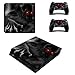 Produktbild DOTBUY PS4 Slim Skin Aufkleber Sticker Design Folie schützende Haut Schale für Sony Playstation 4 Slim Konsole und 2 Dualshock Controller (Red Eye Skull)