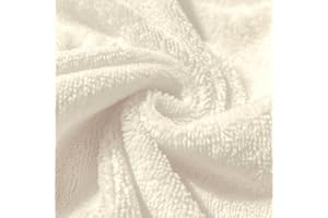 TISSUS ET NAPPES WESTEEL Tissu Micro Éponge Bambou Doudou Écru Oeko-Tex® - par 50cm - Largeur 155cm 305g/m²