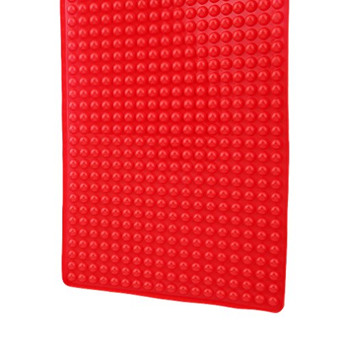 KiaraL Mikrowelle Matte Backmatte Rot Silikon Kochmatte - 4