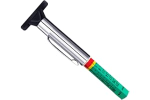 GODESON Misuratore di profondità del battistrada UK, 6 lati Smart Color Coded Gauge UK, strumento di misurazione della profondità dei pneumatici in 25 mm/32 °