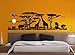 Produktbild Grandora W683 Wandtattoo Afrika Savanne Tiere Wohnzimmer Schlafzimmer schwarz 190 x 58 cm