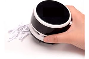 FineInno Mini Aspirador, Mini Aspirador de Mesa,Aspirador Migas Crumb Vacuum Cleaner Portable Desktop Sweeper Handheld Cordless (Negro)