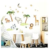 wandtattoos dschungel 💚 ABZIEHEN AUFKLEBEN - Perfekt selbstklebende Deko an Wänden, Möbeln und Türen. Hält auf allen glatten fett-, latex- und silikonfreien Oberflächen auch Raufaser. Ohne Rückstände wieder abnehmbar.
