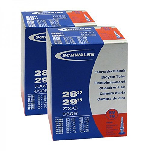 2x Schwalbe Fahrrad Schlauch 27.5-29 Zoll SV19 28x1.5-2.35 40-62/584-622 NR.19 SV