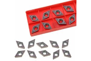 CNC-hårdmetallskär 10 st set med låda och 40 typer bladskärspetsar för svarvverktyg, lämpliga för stål, gjutjärn, aluminium och rostfritt stål (DCMT11T304 VP15TF)