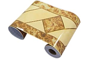 Yootiko Self-Adhesive Border Wall Paper 3D PVC Elegante Retro Pattern Peel and Stick Waterproof Removable Wallpaper Borders Stickers Decoration Trim for Living Room Bathroom Kitchen