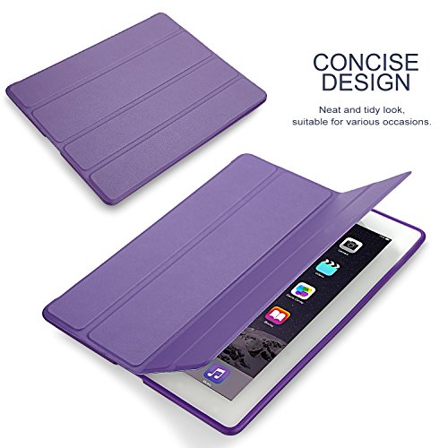 H  lle f  r iPad 2   iPad 3   iPad 4 CICMOD   Smartcover Case Tasche Schutzh  lle Etui Auto Aufwachen Schlaf Funktion mit Multi St  nder und Anti-Sto 