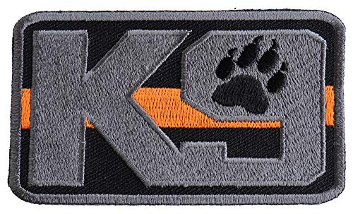 K-9 Thin Orange Line Search and Rescue Patch - by Ivamis Trading - 3.5x2 inch by Ivamis Trading